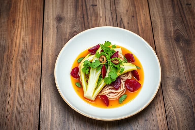 Ristet radicchio med ansjovissaus, konserverte sitroner og brødsmuler