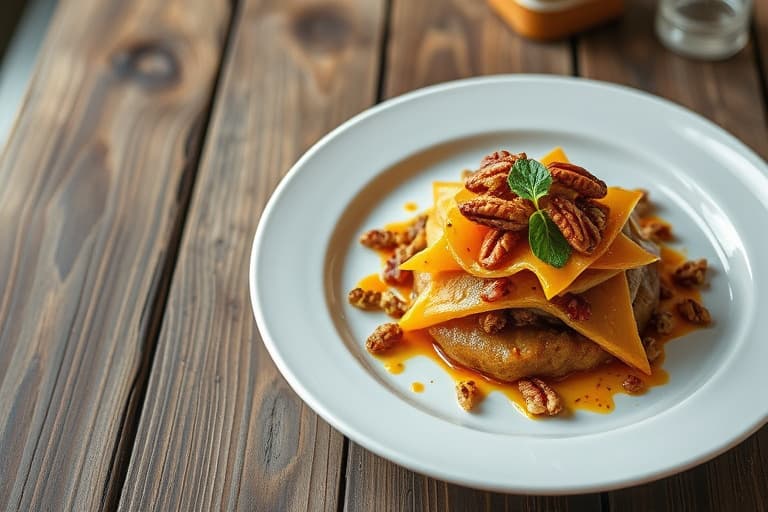 Søtpotetbrød med karamell og pecannøtter krydret med Aleppo-pepper