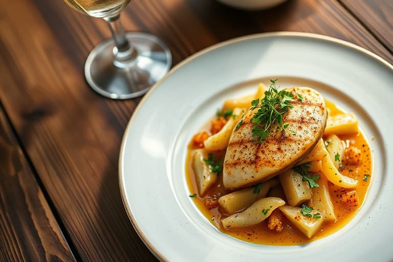 Champagne-tilberedte pærer