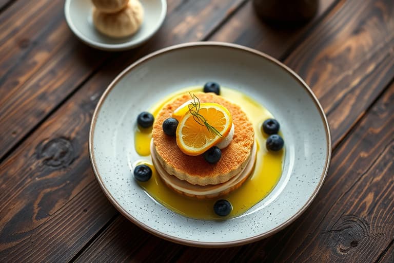Blåbærshortcakes med sitron- og timianboller