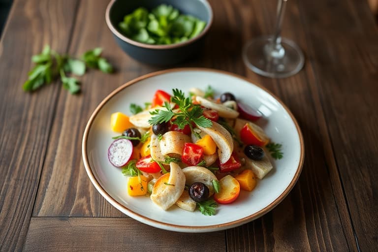 Friséesalat, vannkresse og myntesalat