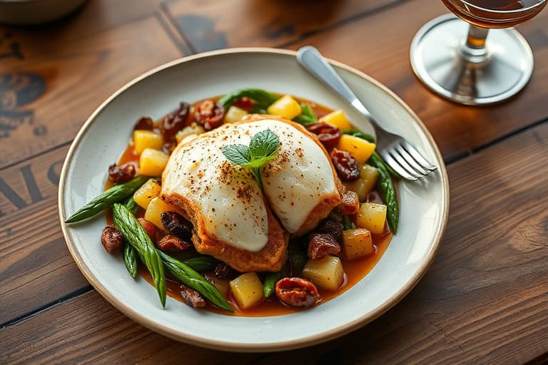 Karri-kyllingbryst med søt-surt rødkål