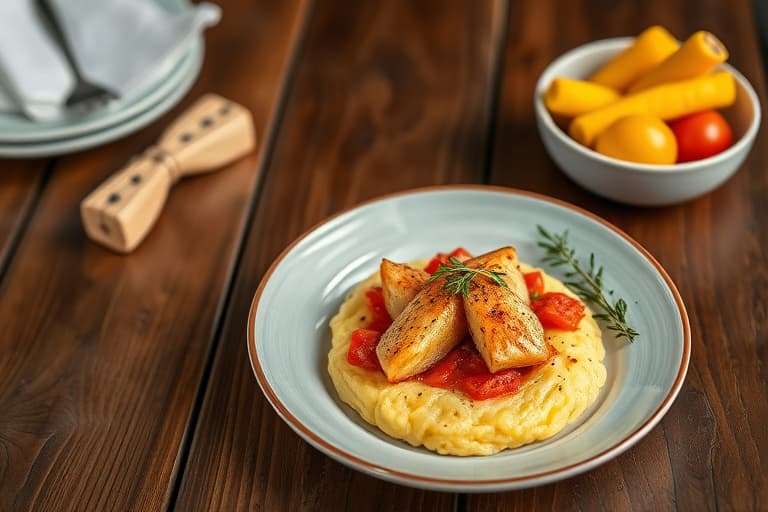 Gullkorn og safranpolenta