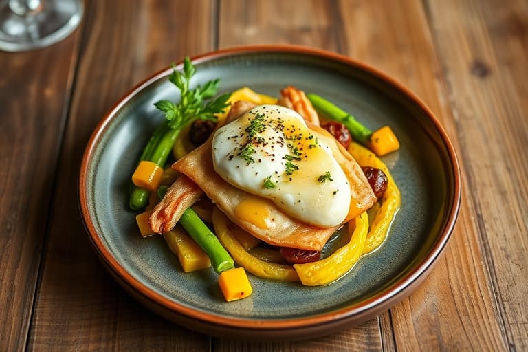 Ristet asparges og vill sopp frikassé