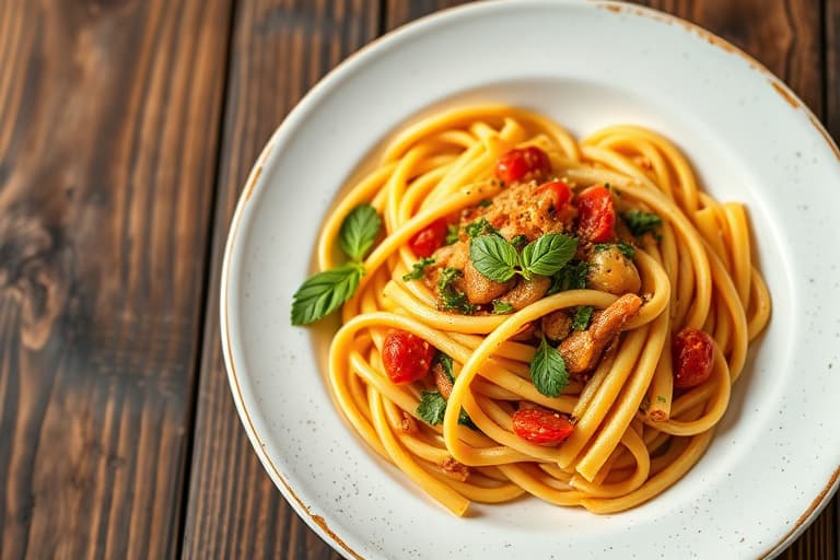 Penne Puttanesca med kylling