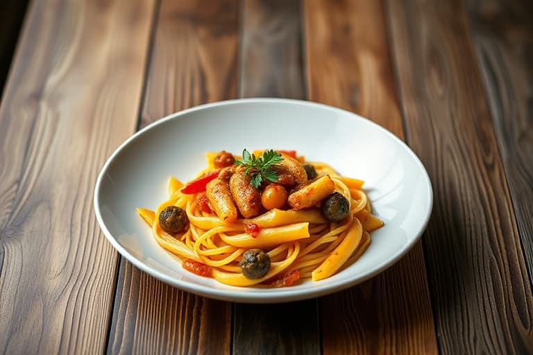 10-minutters penne med caponatasaus