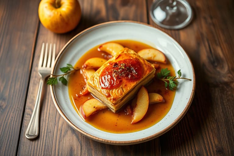 Apple-Spice lagkake med karamellstrøsselglasur