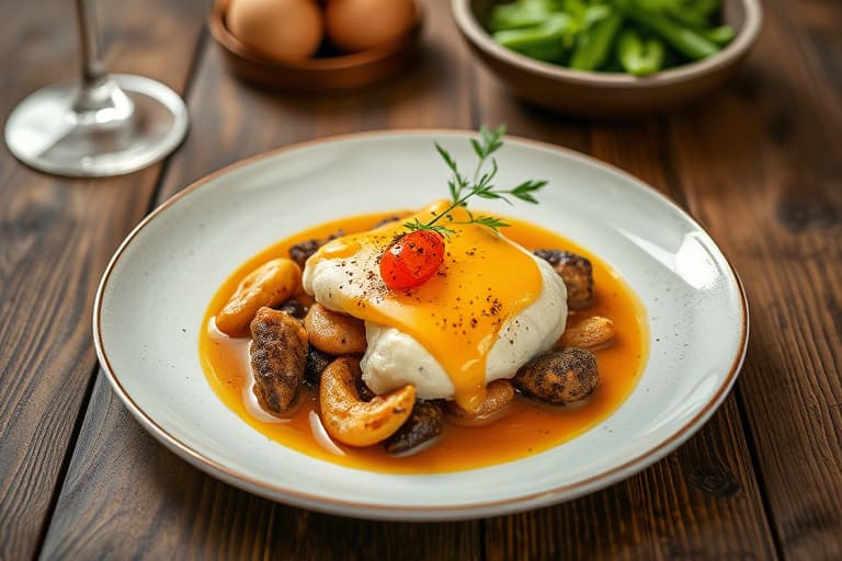 Pocheret villlaks med erter og moreller