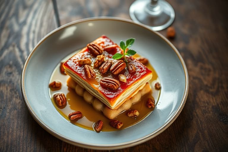 Maispannekaker med honning-pecan-smør