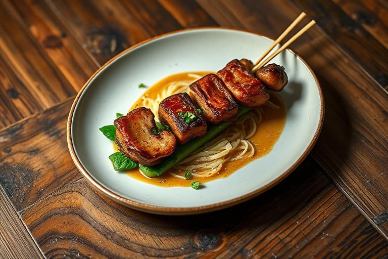 Chris Lillys flankestek og shiitake-yakitori