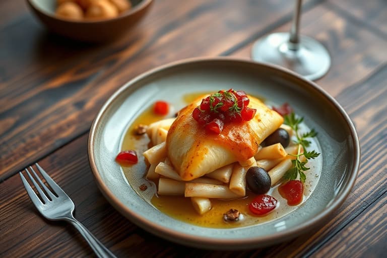 Eple- og valnøttkrem med sprø topping