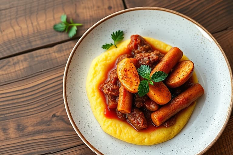 Andekragù med kremet polenta
