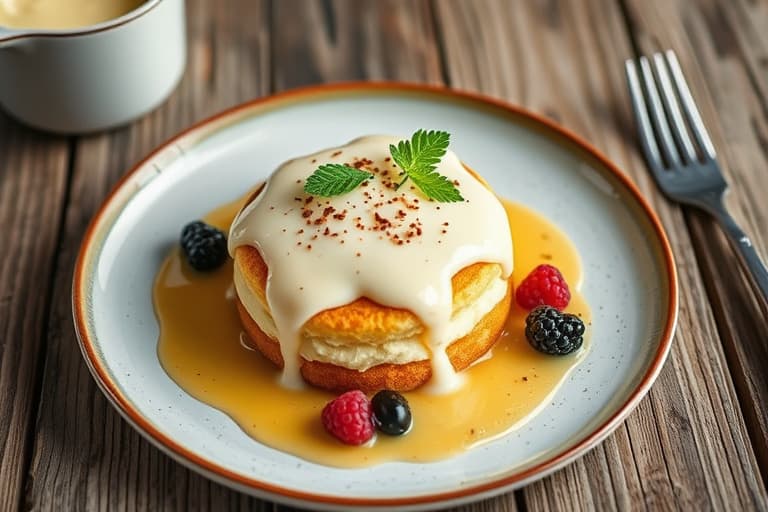 Eple- og tranebærshortcakes med kanelkrem