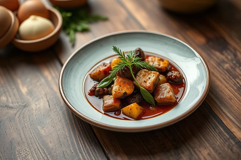 Rabarbra- og jordbærkompott med fersk mynte