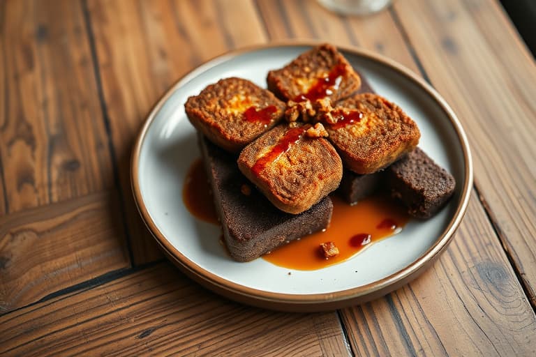 Fried Bittersweet Chocolate Bread