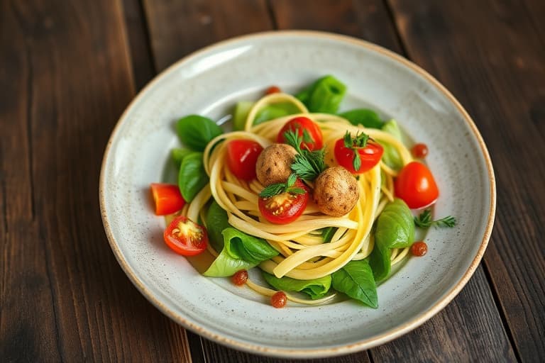 Forkullede romanosalatblad med tomatillodressing