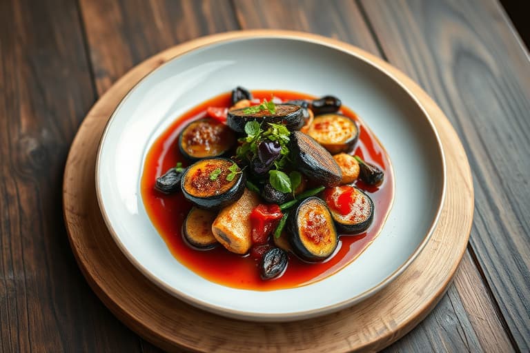 Sprøstekt stekt aubergine