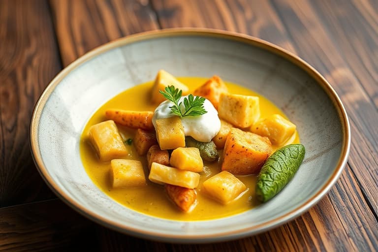 Villløk og hvit bønnecurry