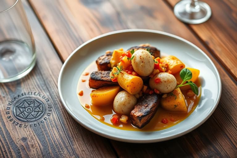 Skivede poteter med fennikel, sopp og geitost