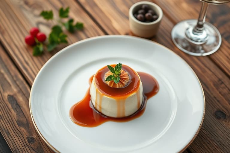 Frossen brandymousse med sjokoladesaus