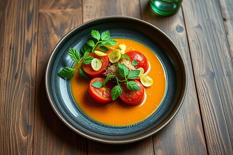 Tomatsuppe med agurk og gazpacho