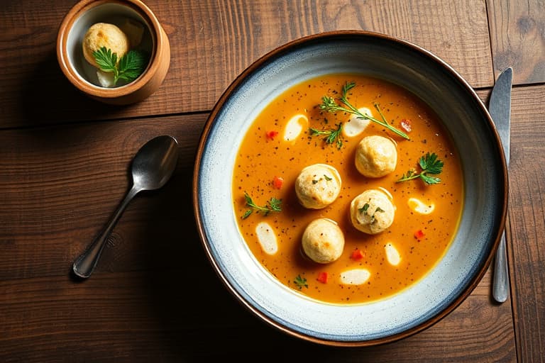 Kyllingsuppe med matzoboller