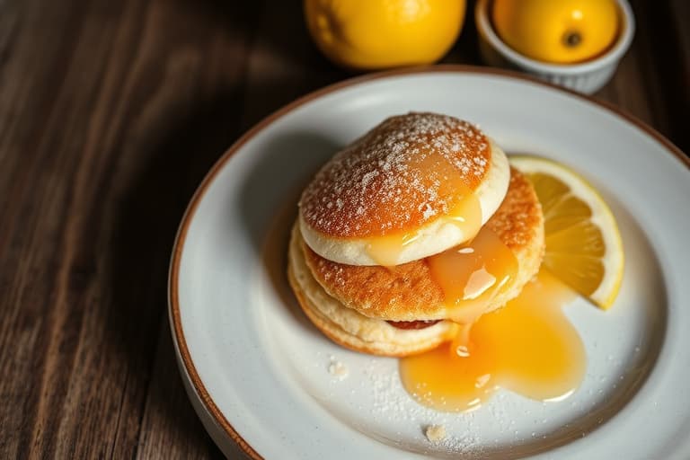 Meyer-sitron-shortcakes med Meyer-krem og blandet sitrus