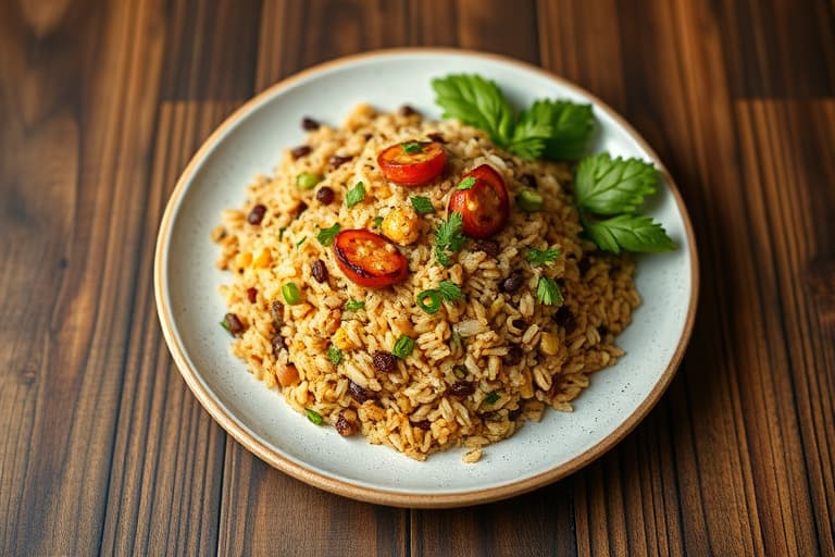 Crispy Brown Rice "Kabbouleh"