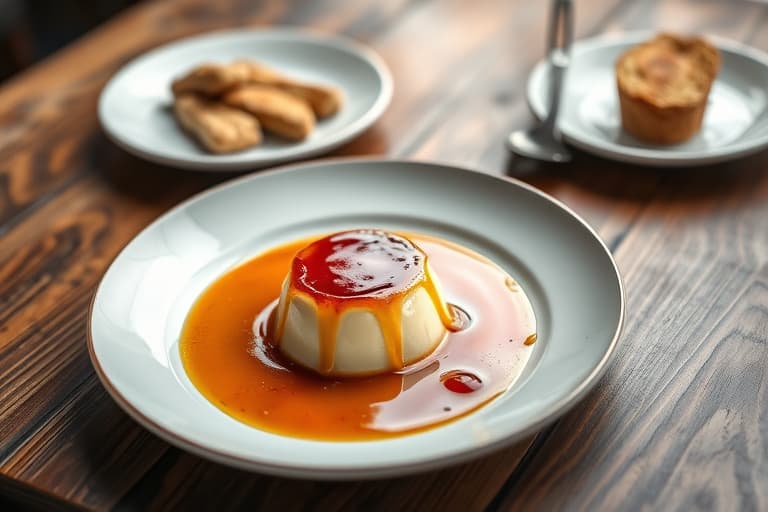 Gresskar- og brunt sukker-crème brûlée