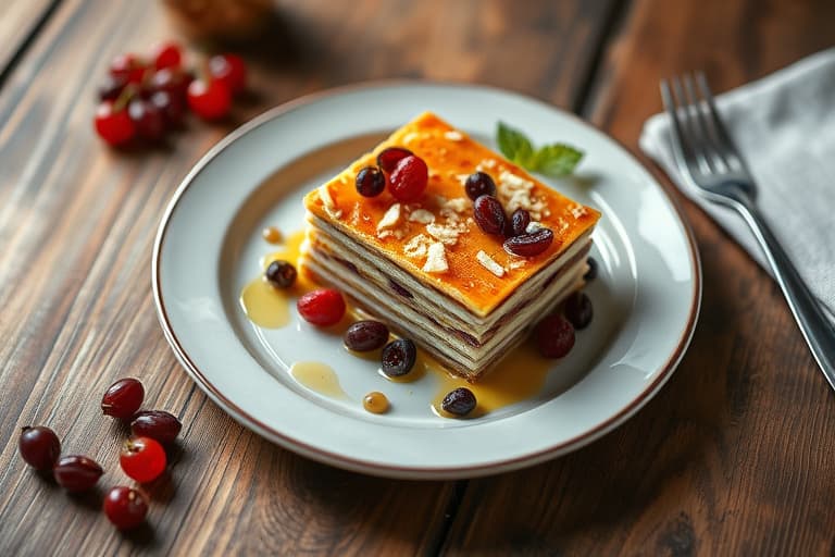 Eplekrydderkake med valnøtter og currants