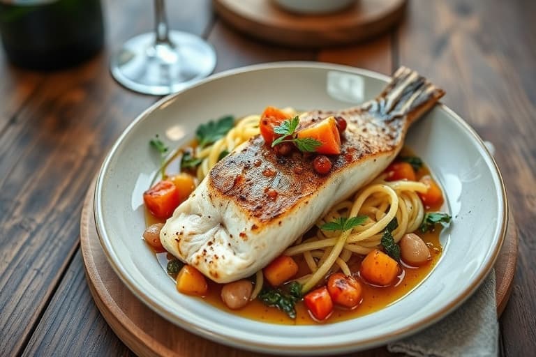 Røkt fisk med fennikel- og ruccolasalat