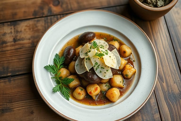 Portobellobaserte sopp fylt med parmesan- og piskede poteter