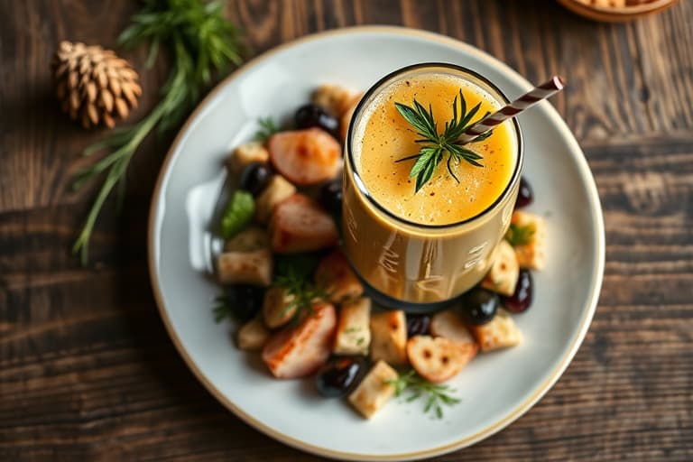 Persille-, grønnkål- og bærsmoothie