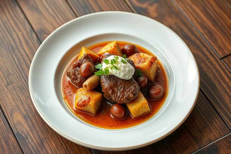 Buffalo- og pancettaloff med kjøtt