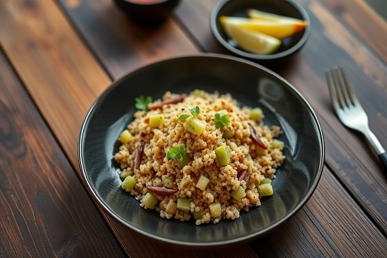 Jordbær- og kiwiquinoagröt til frokost