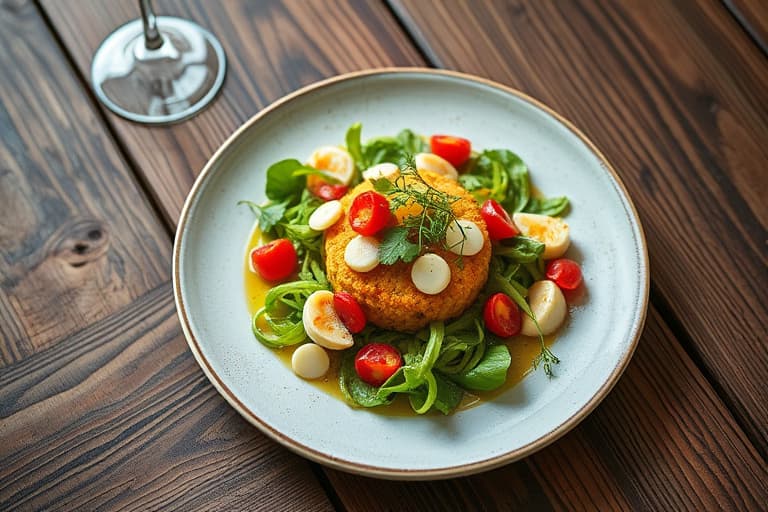 Gresk kyllingsalat med hagegrønnsaker og vårmiks