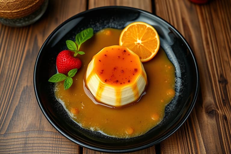 Tranebær- og karamellpudding