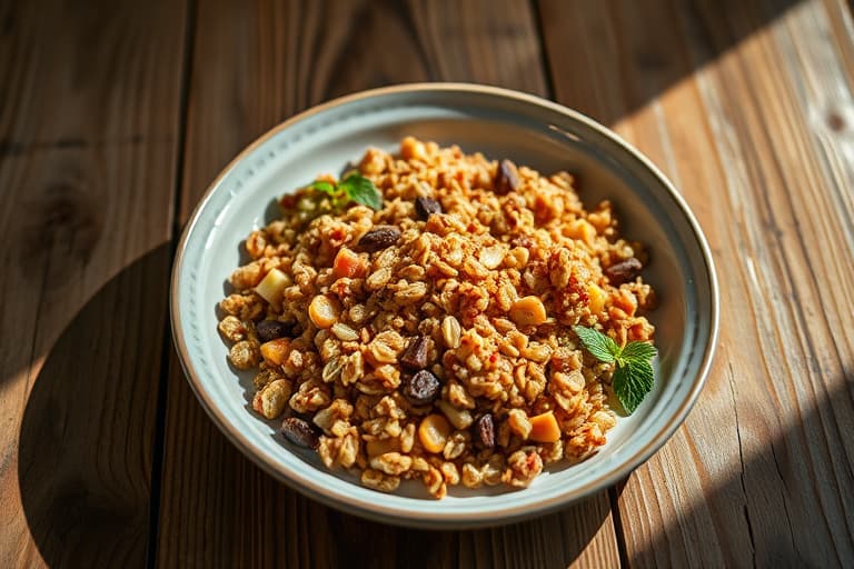 Lønnesirup-mandel granola