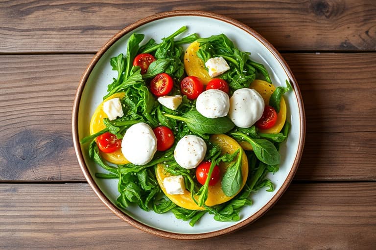 Arugula- og basilikumpesto med pinjekjerner, parmesan og ricotta