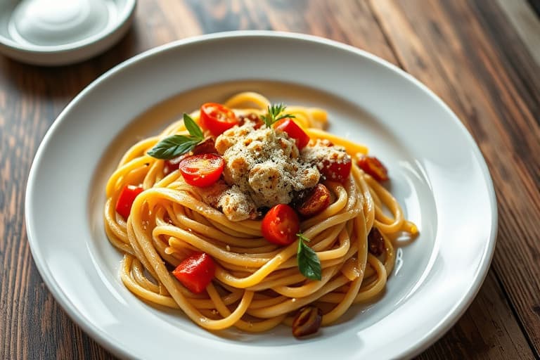 Kylling og ratatouille-pasta