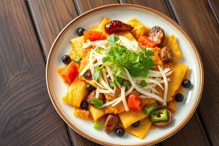 Chilaquiles med kylling - tortillagrateng med kyllingbryst