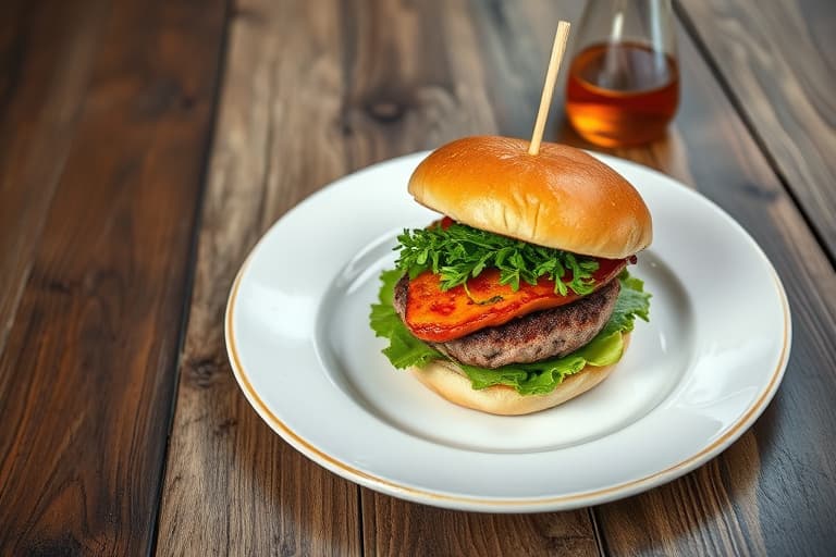 Hamburgere i teglstein