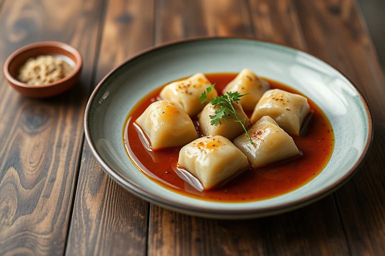 Susanna Foos svinekjøttdumplings med soya- og ingefærsaus