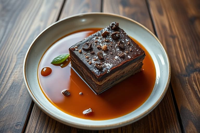 Varm sjokoladekake med blandet bærkompott