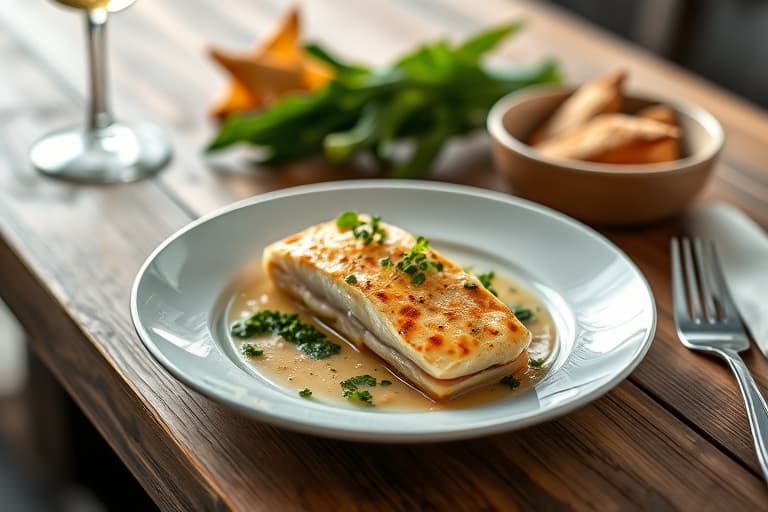 Ovnsbakte fiskefileter med Ritz-kjeks