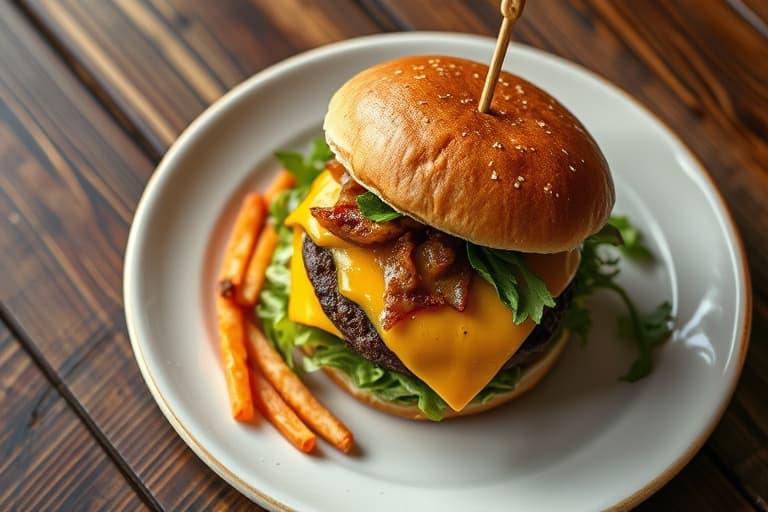 Paradise Pup Merkts Cheddarburger