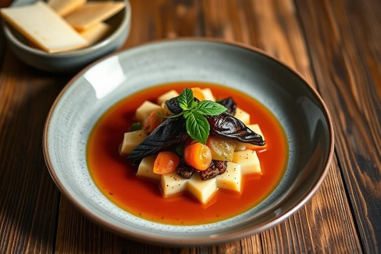 Artiskokkonfit med mandler, manilaskjell og vermouth