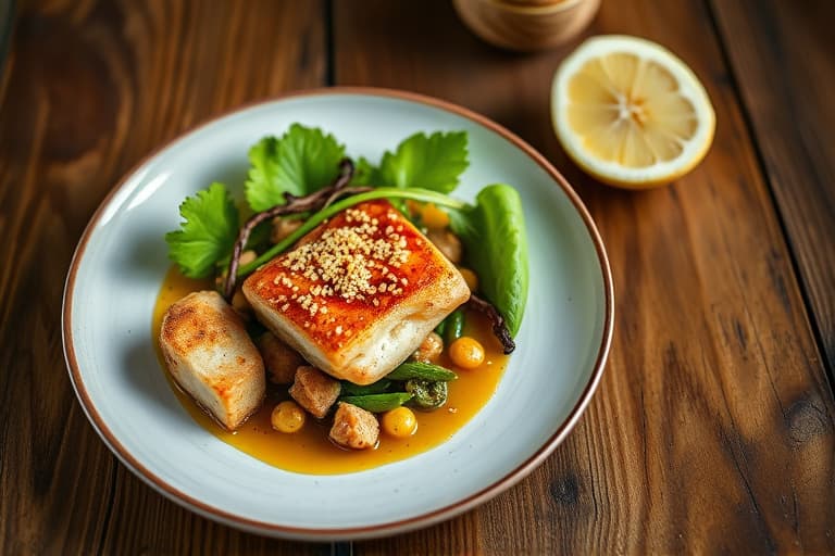 Maui-løk og sesamfrø-krustert, stekt ahi