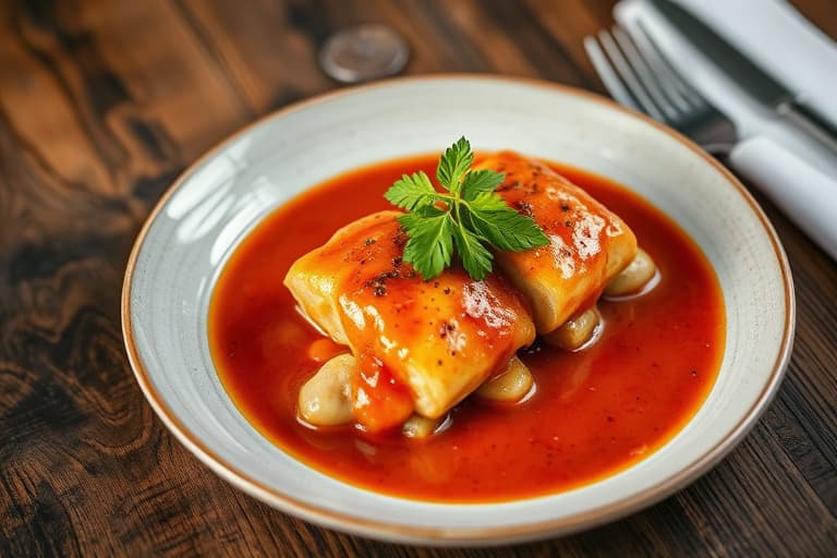 Urtefylte lammelår med pimiento-saus