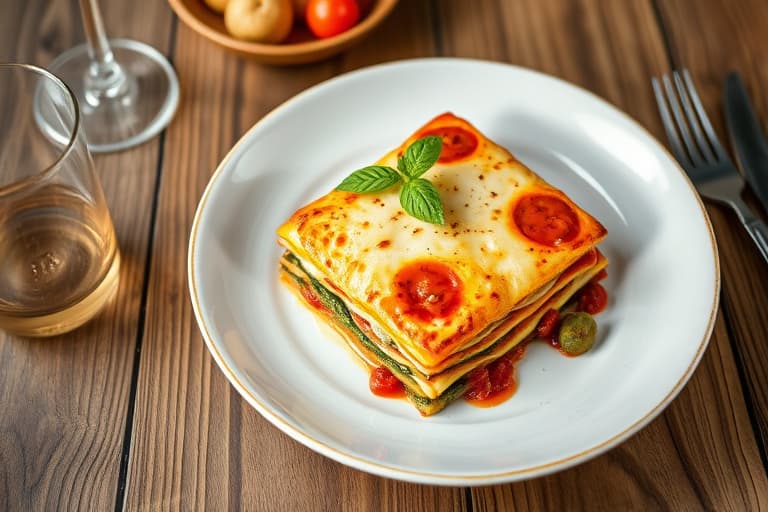 Tre oste-vegetarlasagne